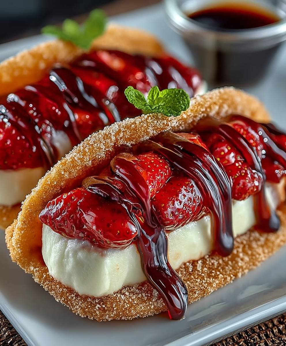 Strawberry Cheesecake Tacos