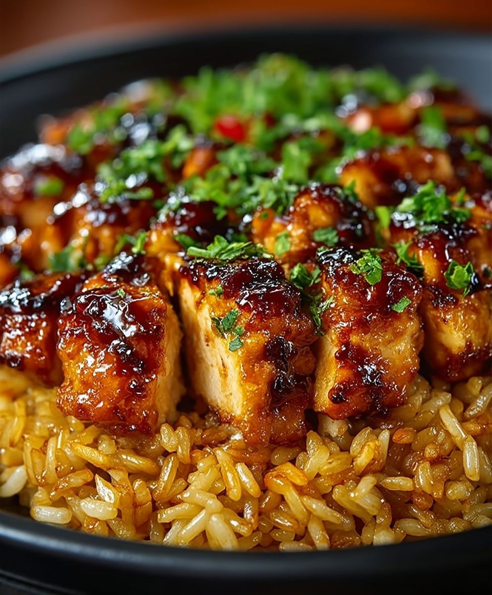 Honey BBQ Chicken Rice