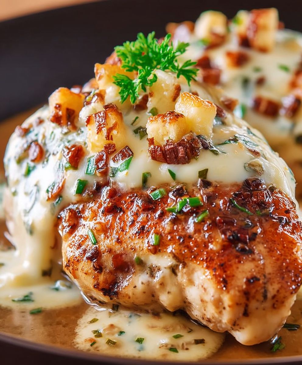 Smothered Chicken Jack Cheese