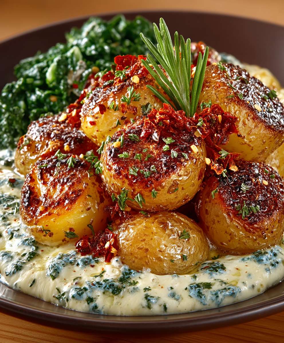 Garlic Sauce Baby Potatoes