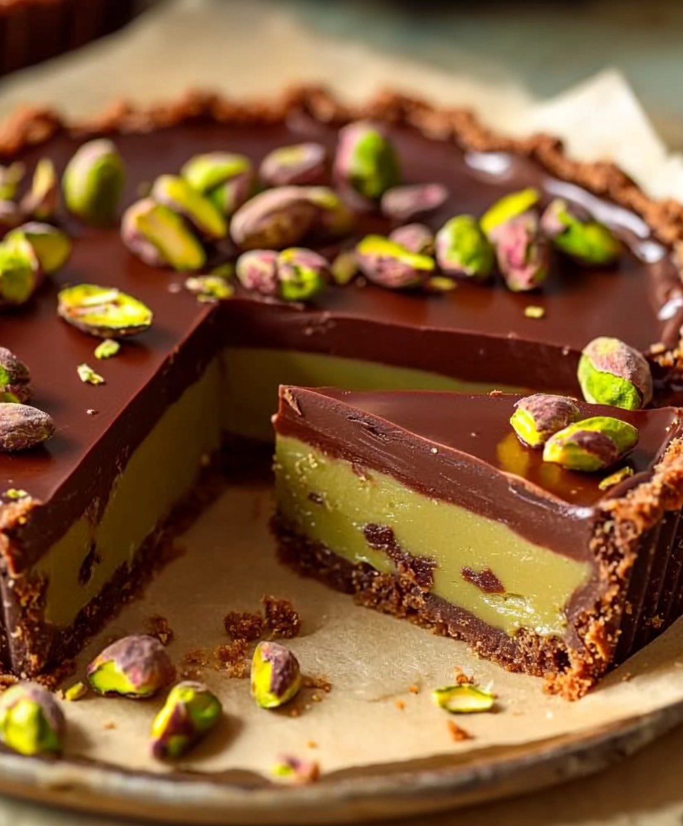 Chocolate Pistachio Tart