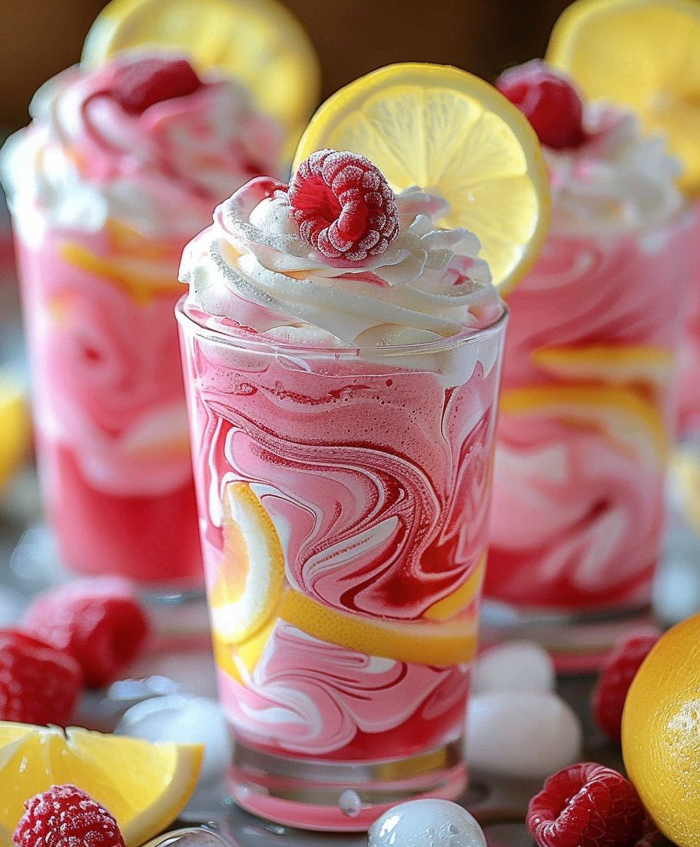 Whipped pink lemonade