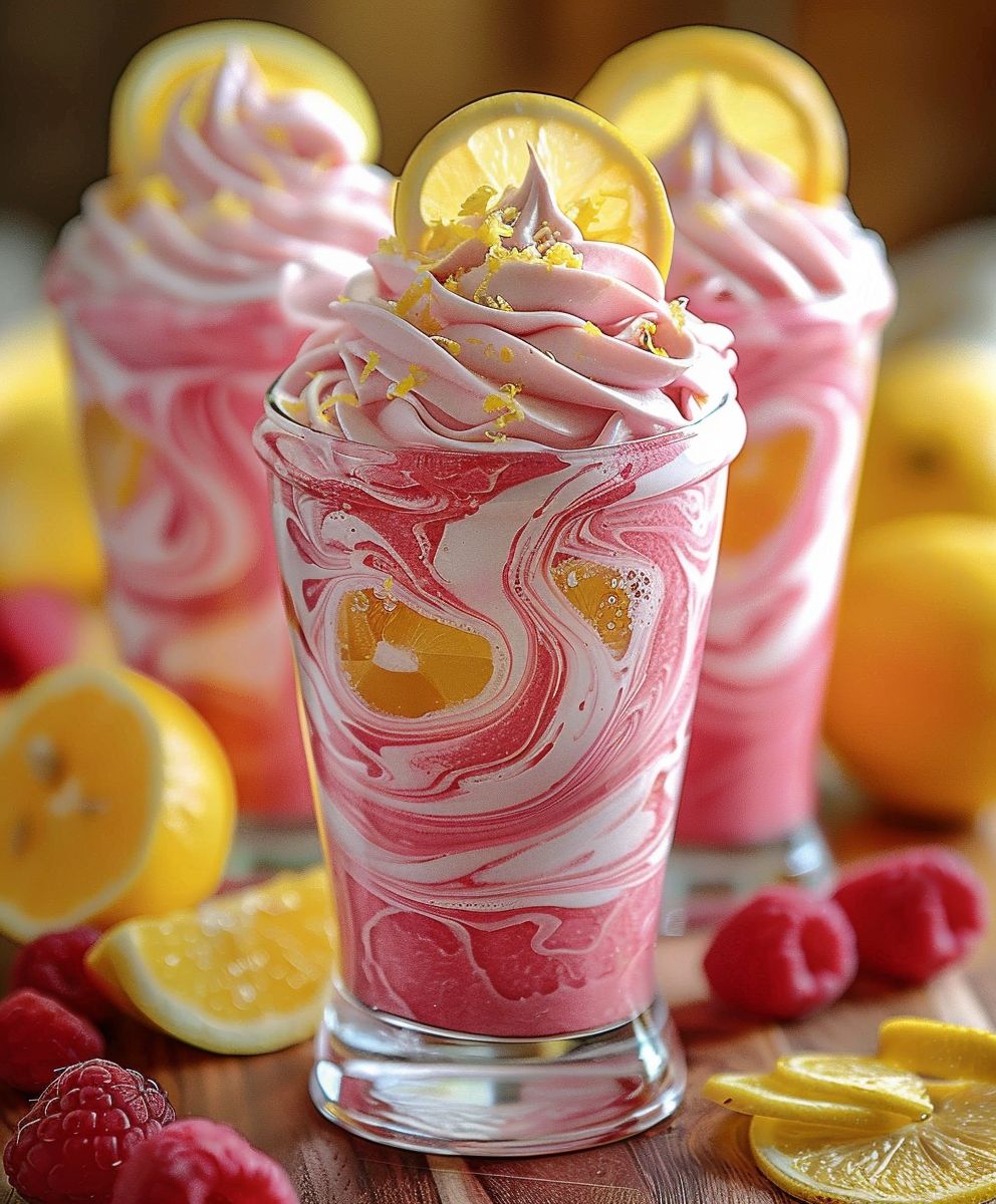 Whipped pink lemonade