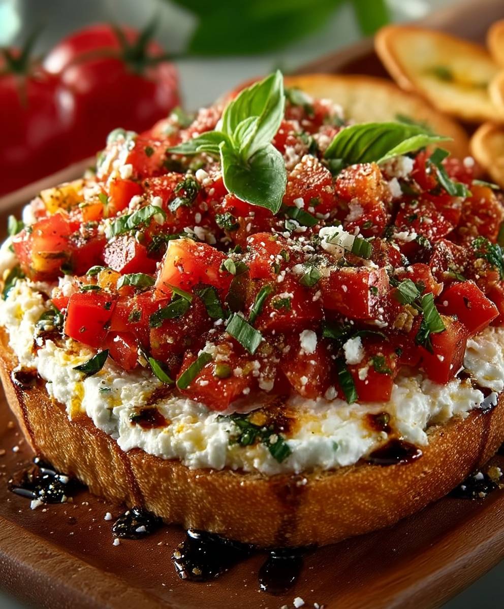 Bruschetta dip appetizer
