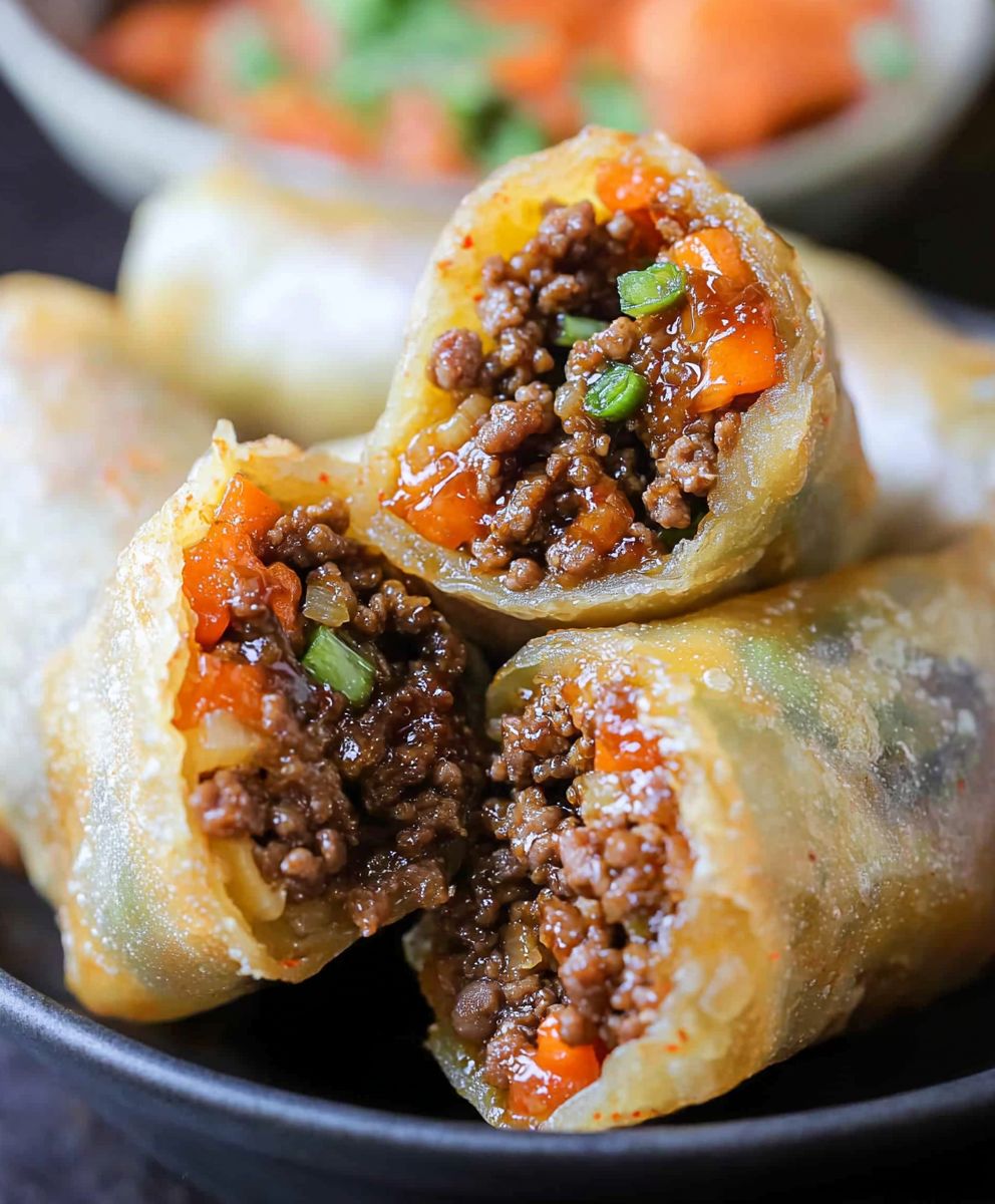 Korean Ground Beef Rolls