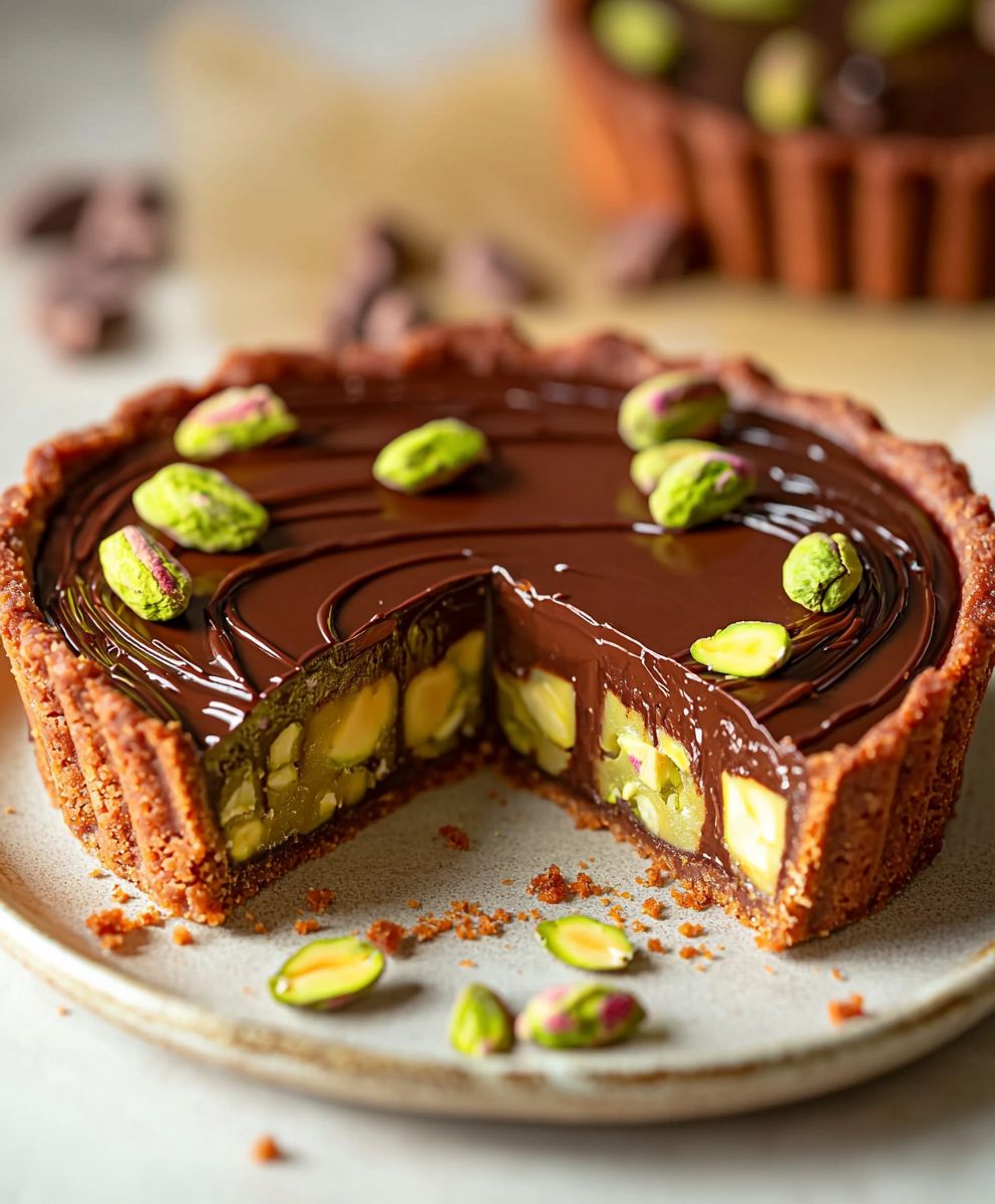 Chocolate Pistachio Tart Dubai