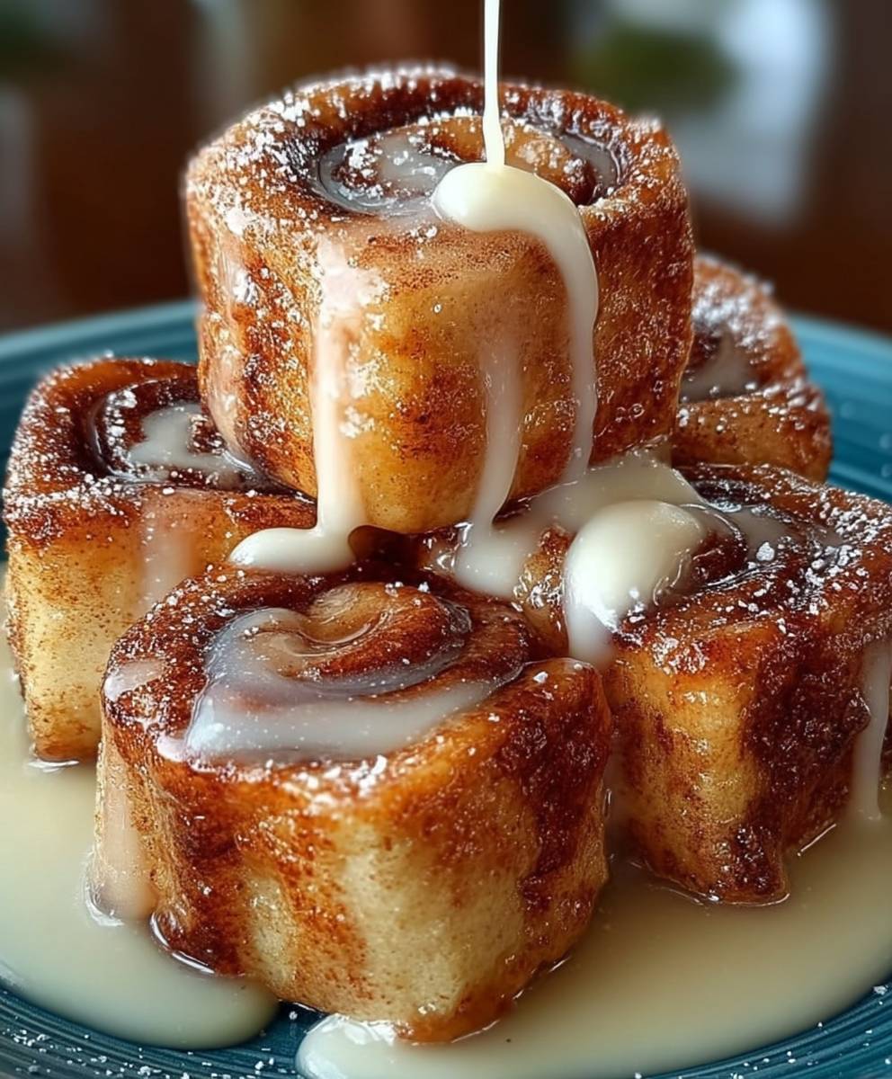 Cinnamon Roll French Toast Bites