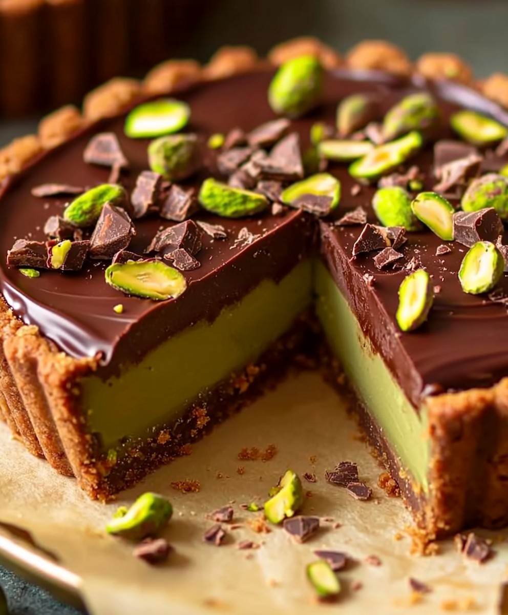 Chocolate Pistachio Tart