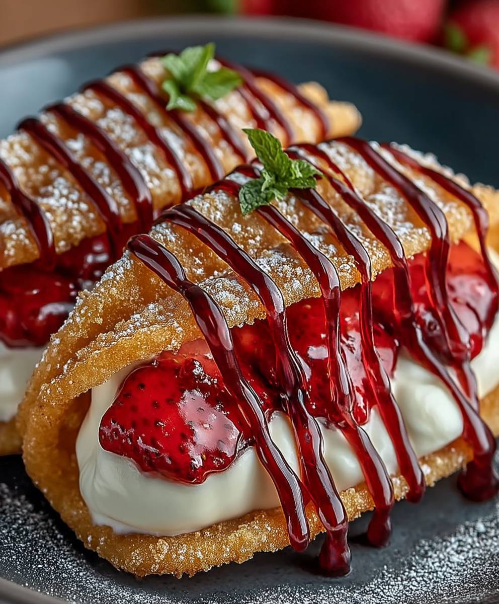Strawberry Cheesecake Tacos