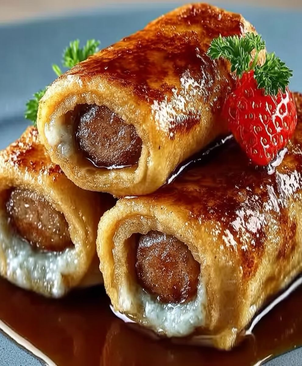 Sausage French Toast Roll Ups
