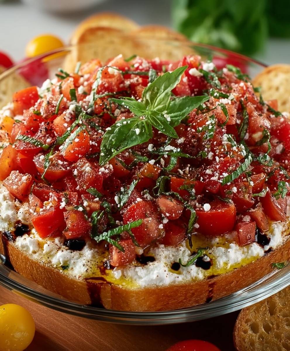 Bruschetta dip appetizer