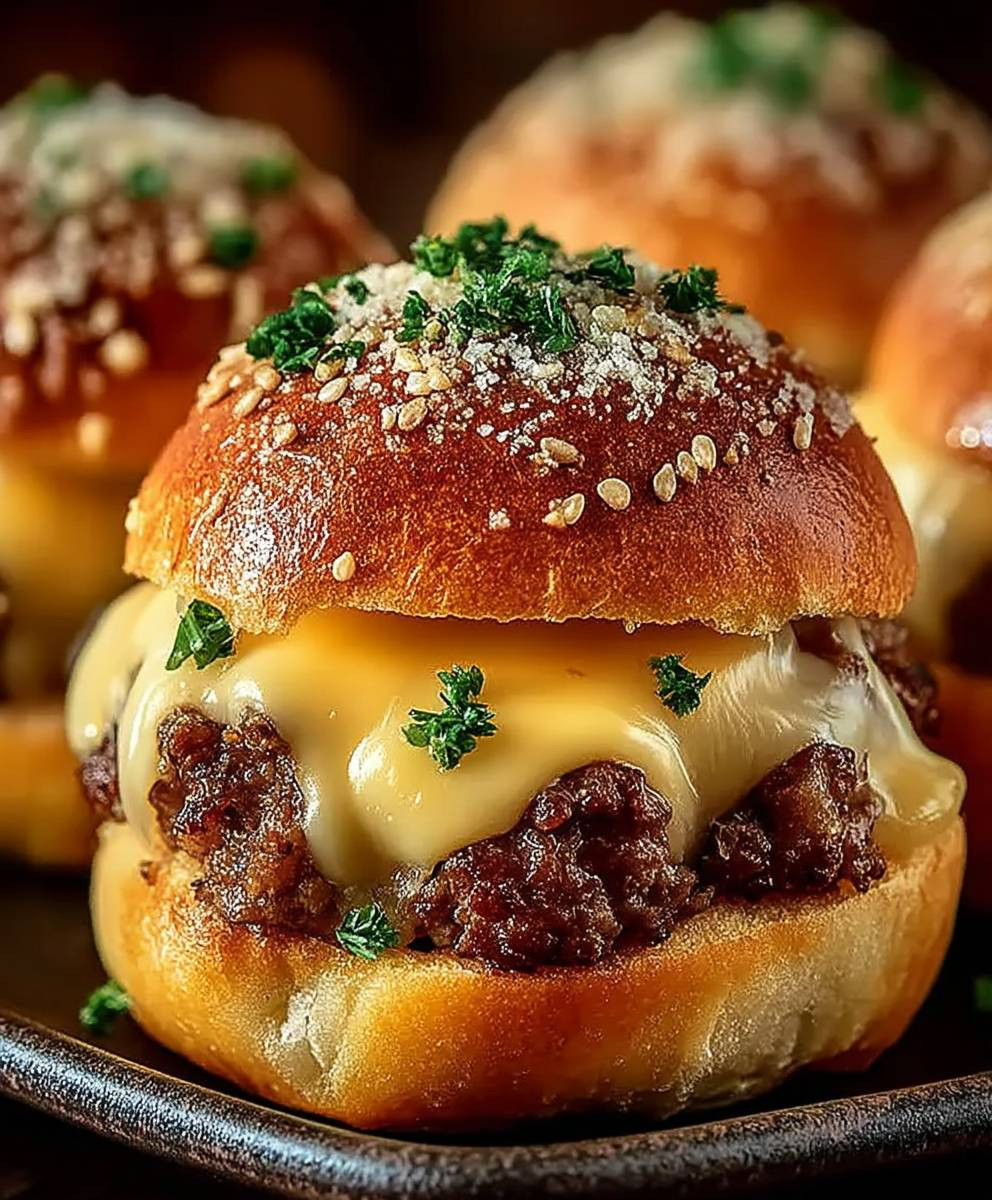 Garlic Parmesan Cheeseburger Bombs
