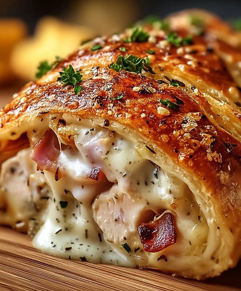 Chicken Cordon Bleu Stromboli