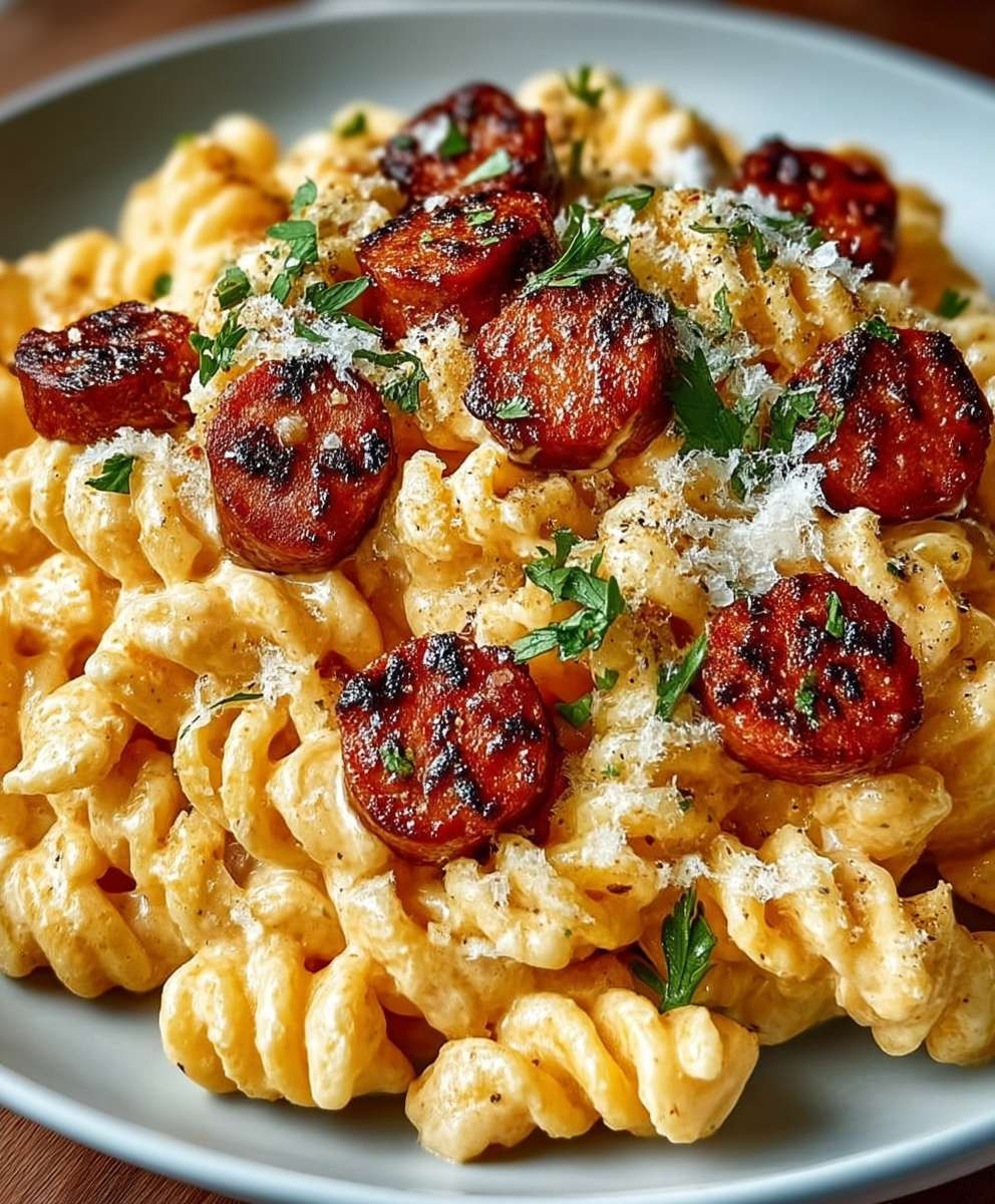 Cajun Smoked Sausage Alfredo