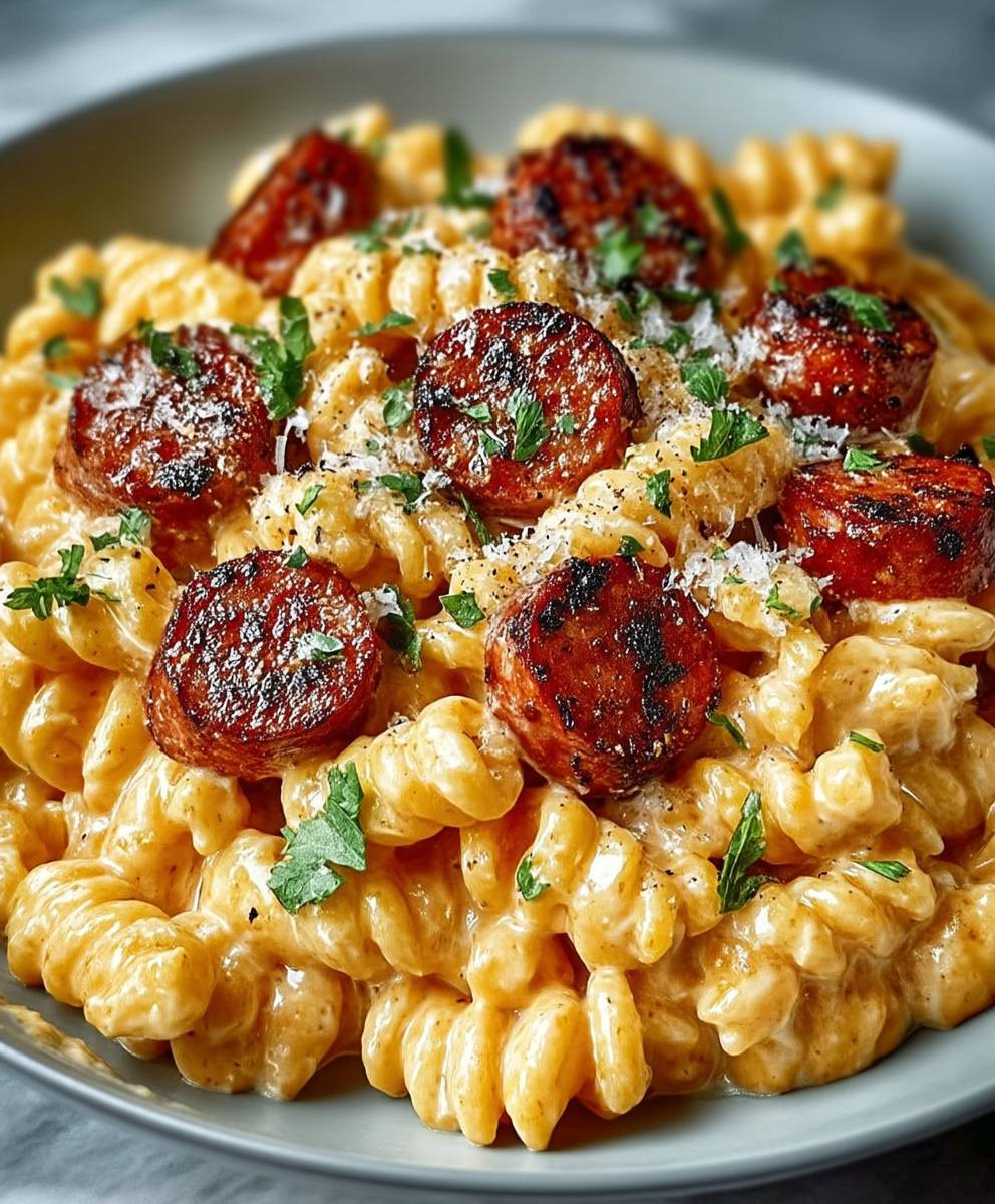 Cajun Smoked Sausage Alfredo