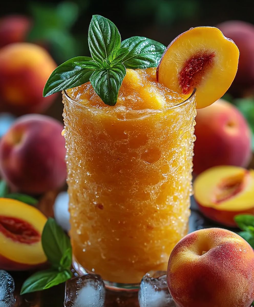 Peach Lemonade Slushie