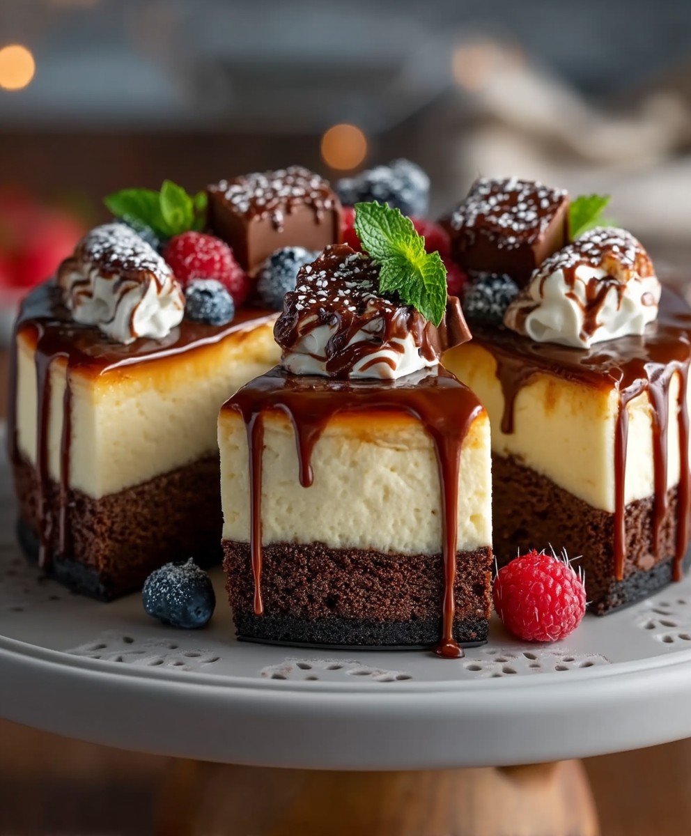 Brownie cheesecake