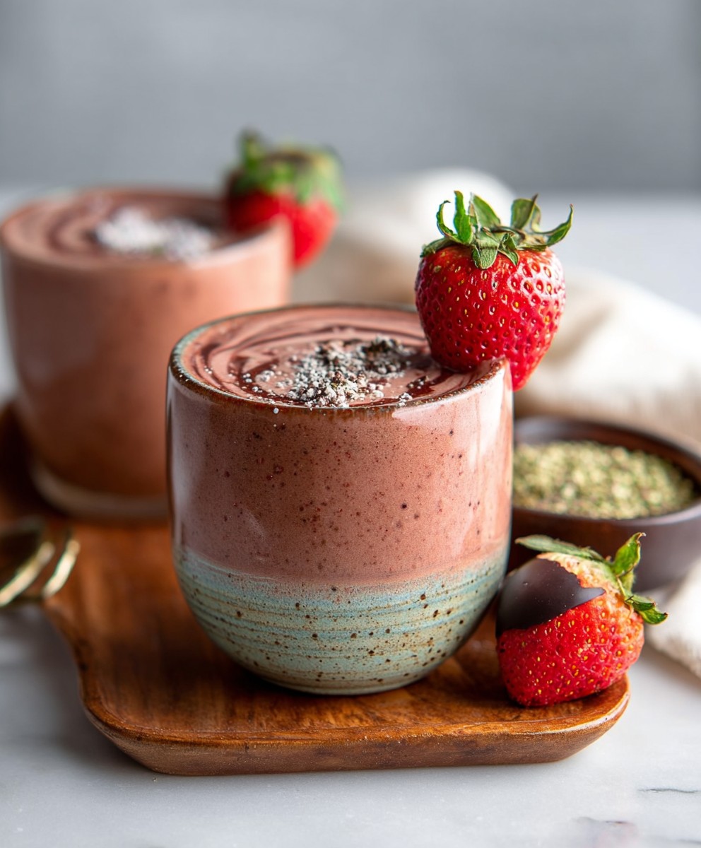 Chocolate strawberry banana smoothie