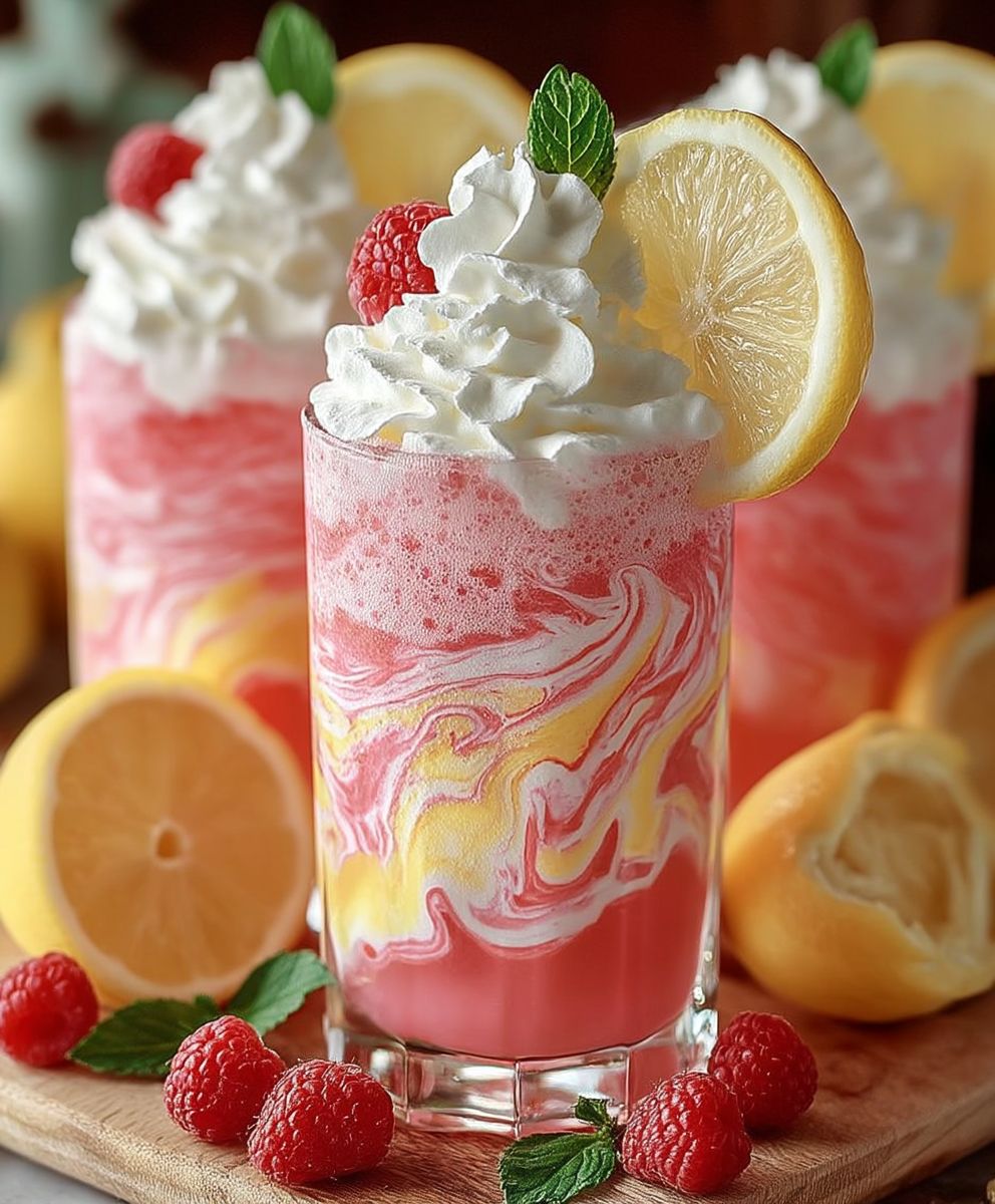 Whipped pink lemonade
