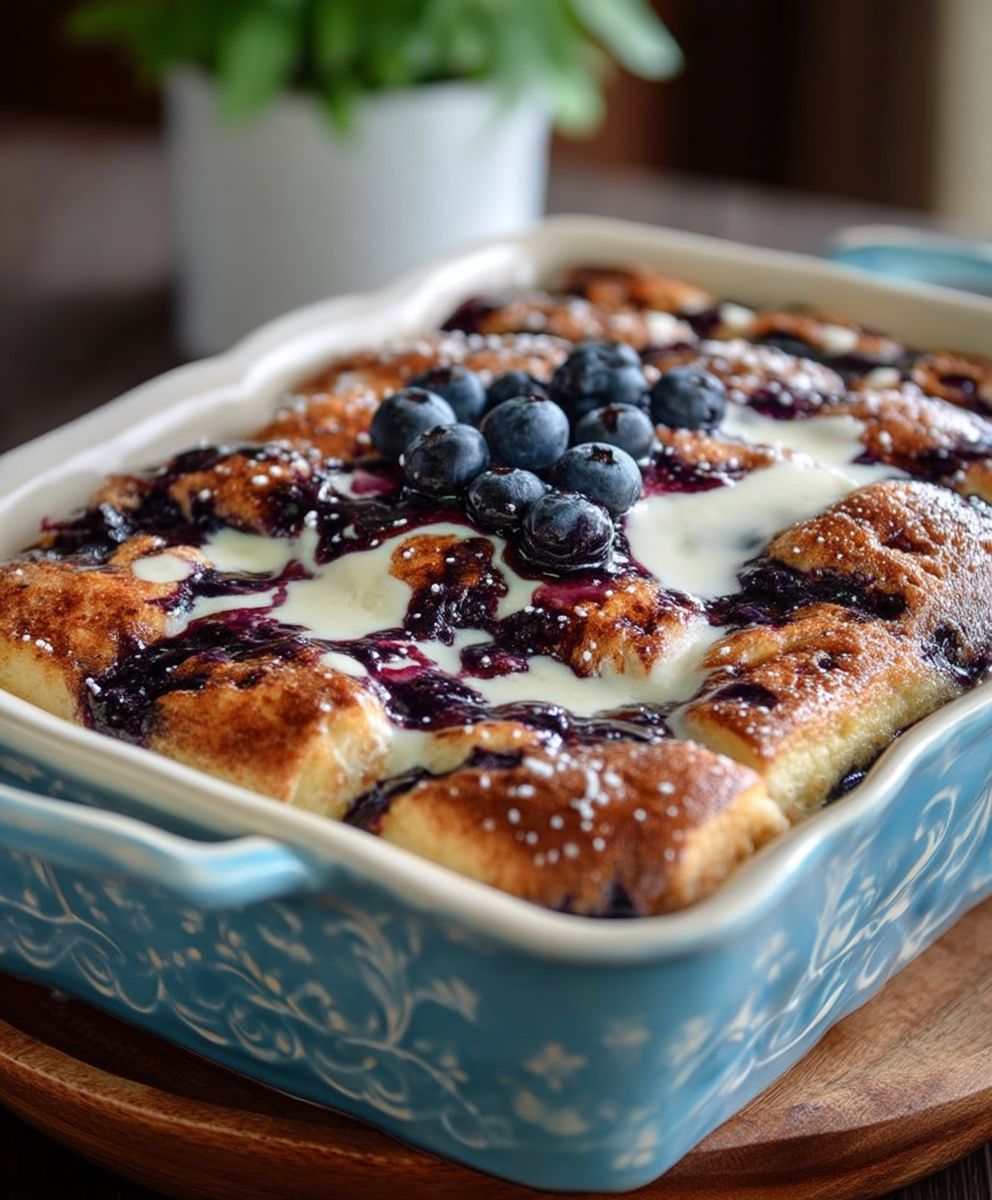 Blueberry Buttermilk Pancake Casserole