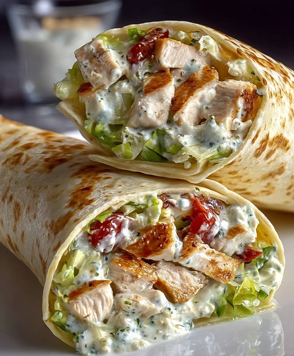 Chicken Caesar Salad Wrap