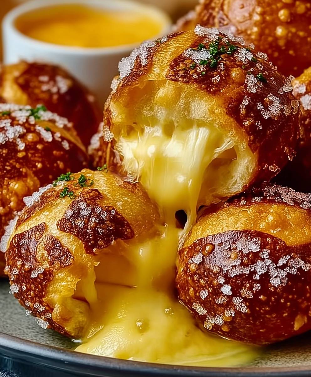 Cheesy pretzel bites