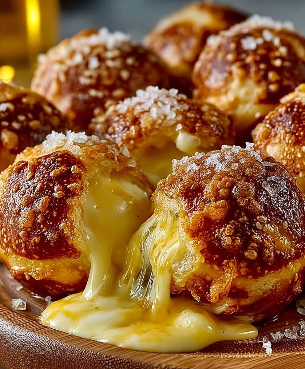 Cheesy pretzel bites