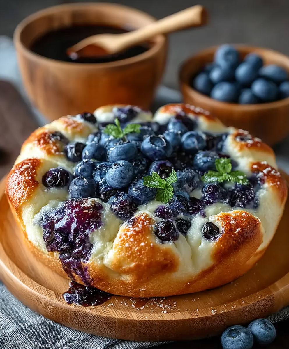 Blueberry Cottage Cheese Cloud Bread