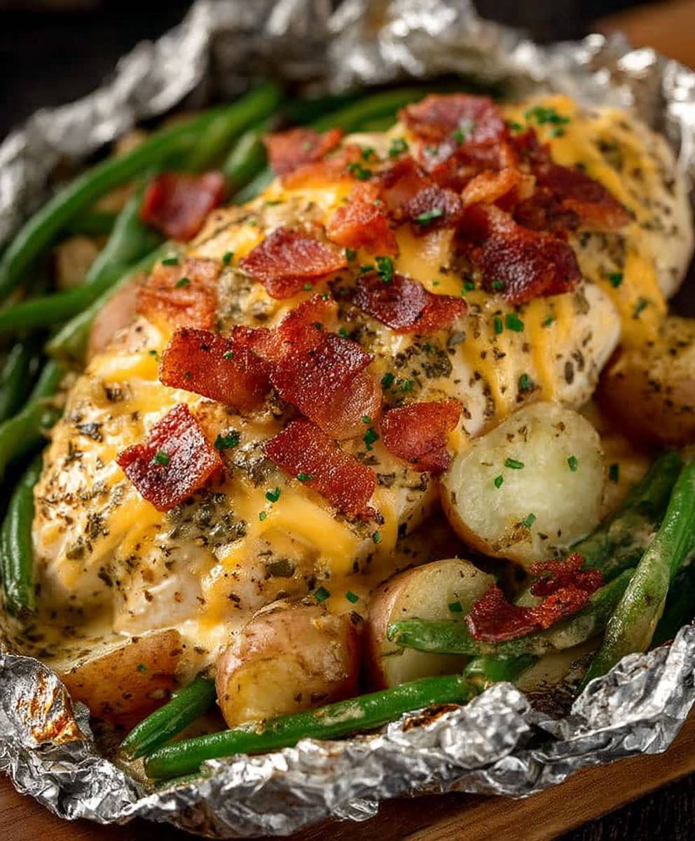 Bacon ranch chicken foil packet