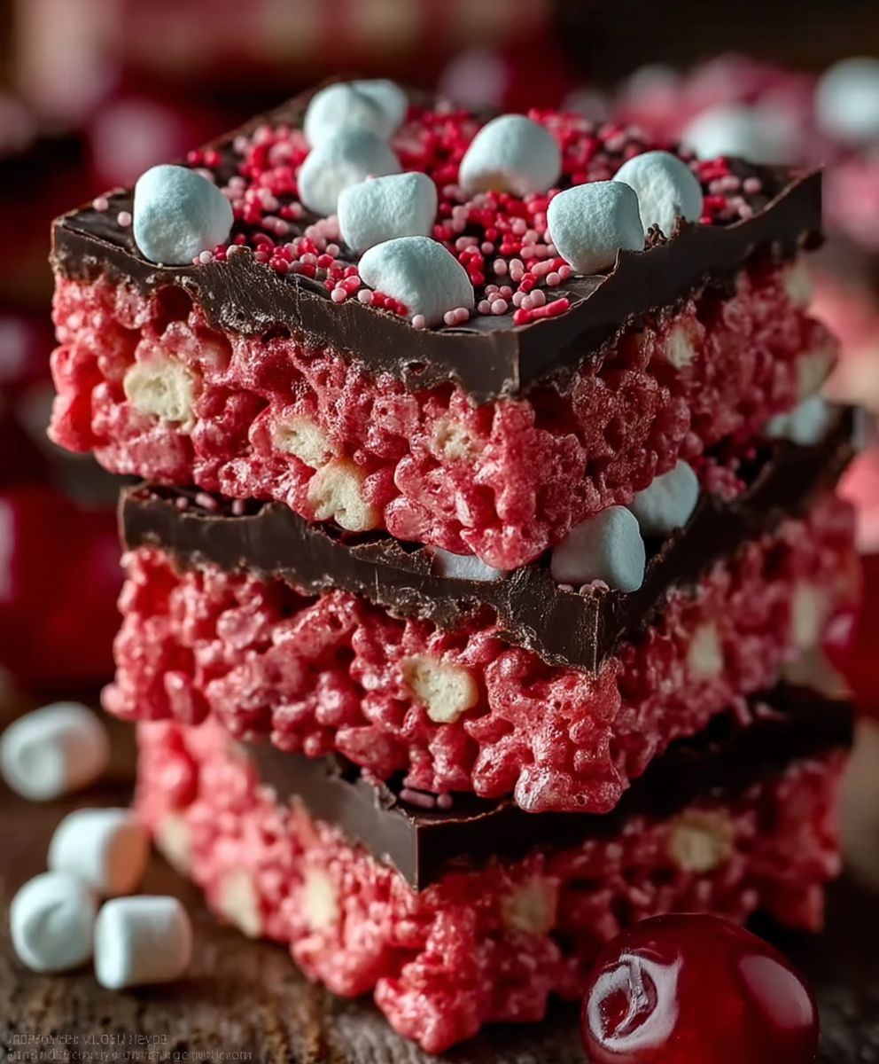Cherry Rice Krispie Treats