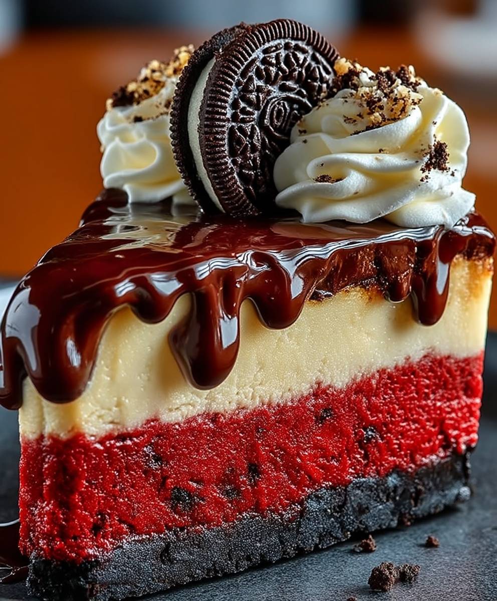 Red Velvet Oreo Cheesecake