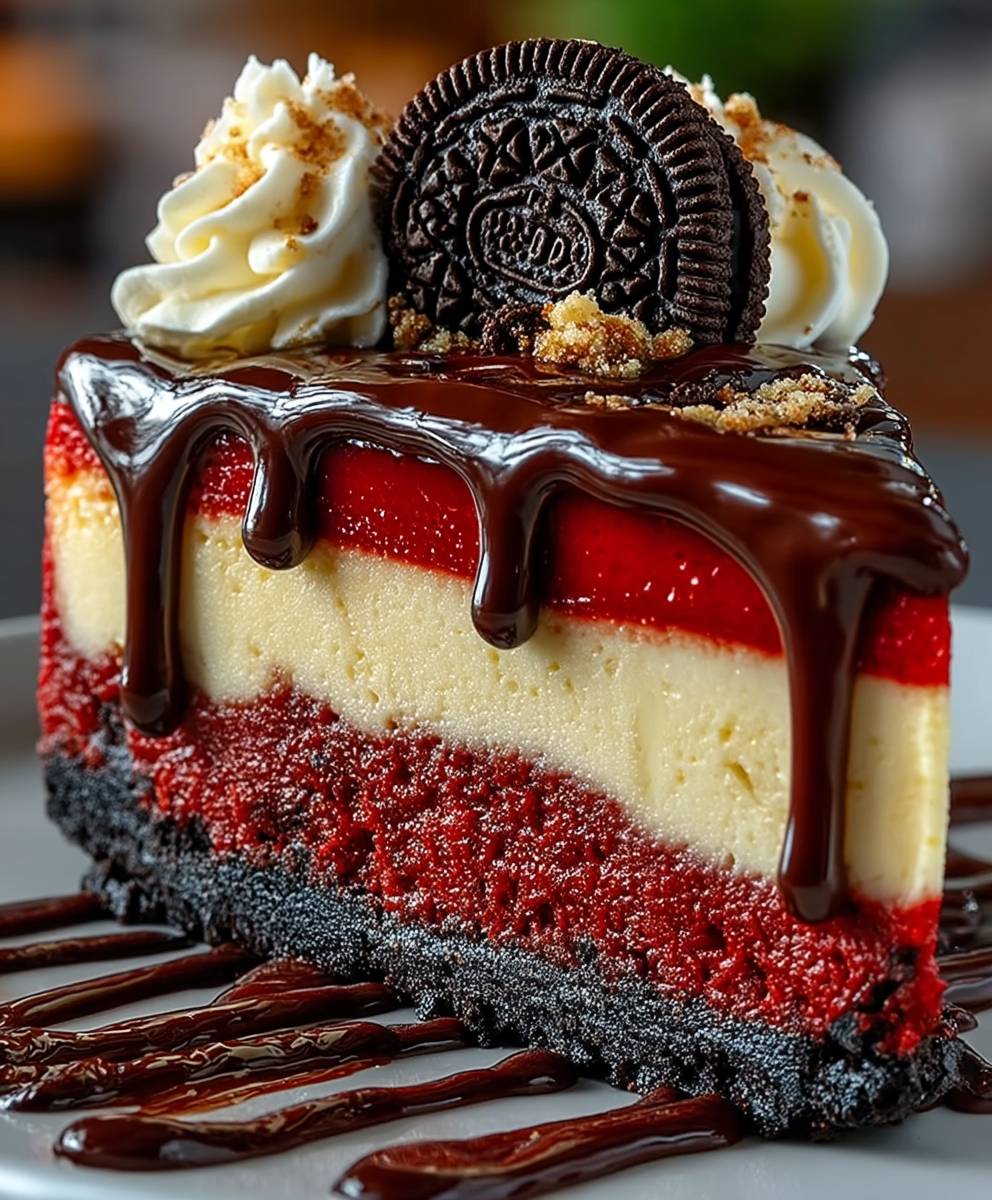 Red Velvet Oreo Cheesecake