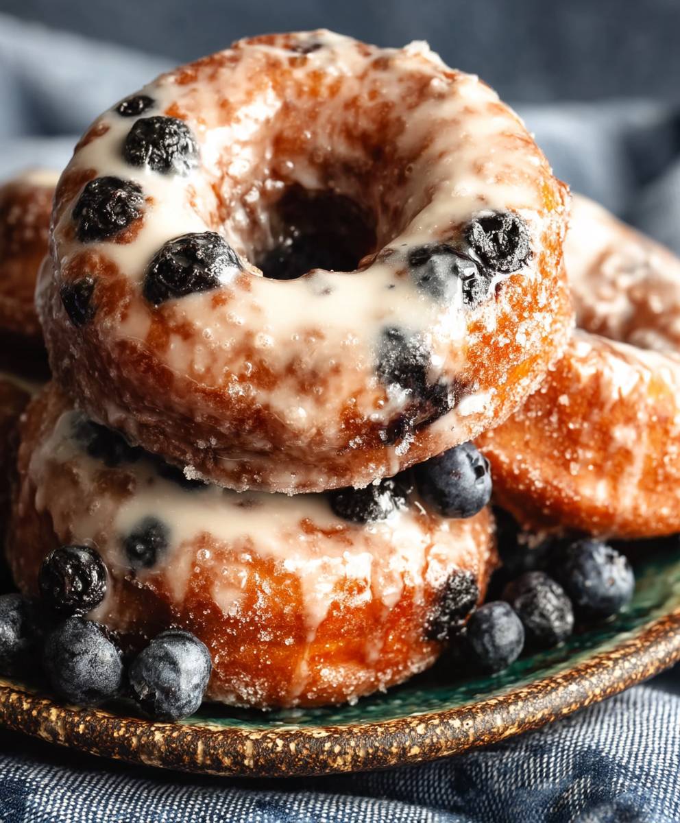 Blueberry cake donuts