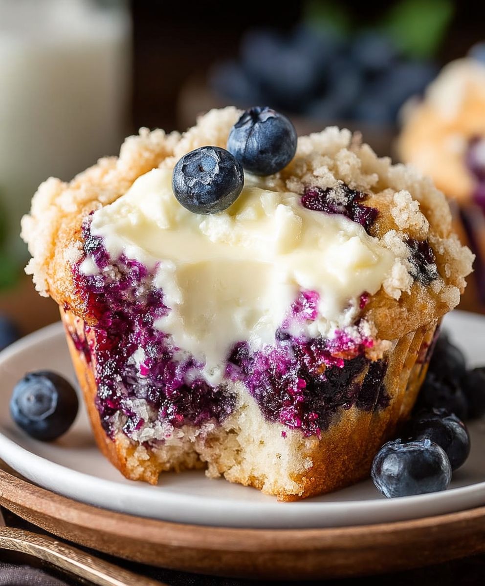 Blueberry cream cheese muffins