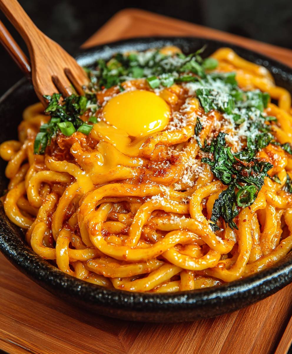 Creamy Gochujang Udon Noodles