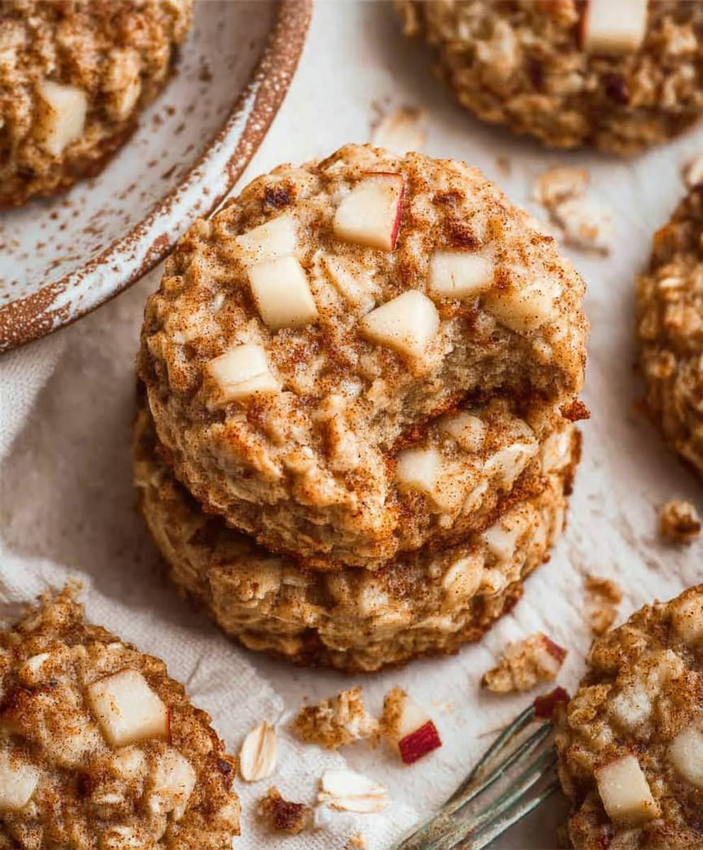 Apple Pie Oatmeal Breakfast Cookies