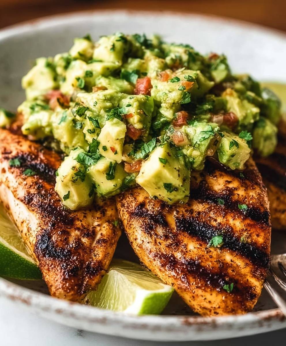 Avocado chili lime grilled chicken