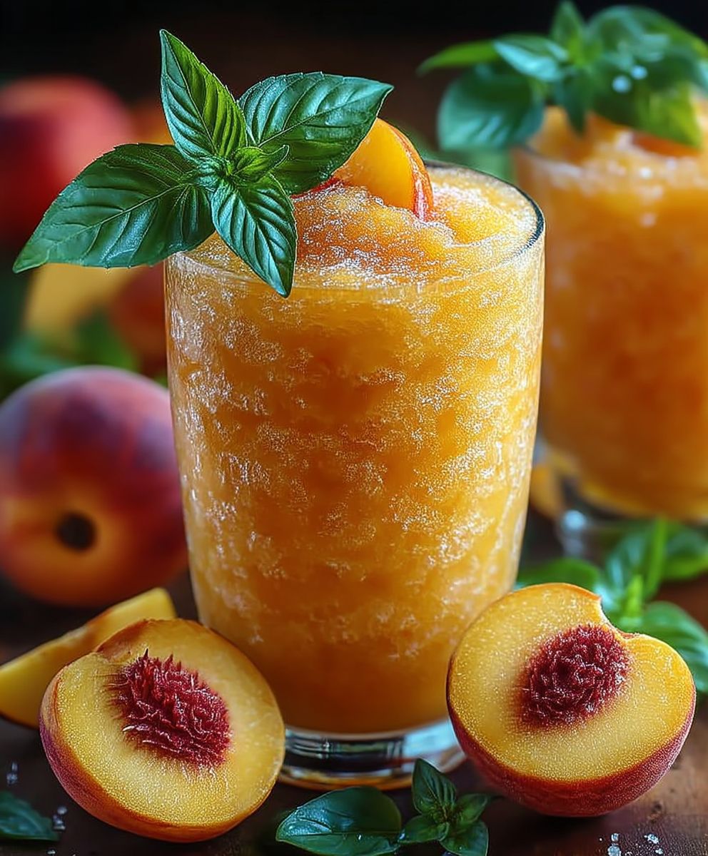 Peach Lemonade Slushie