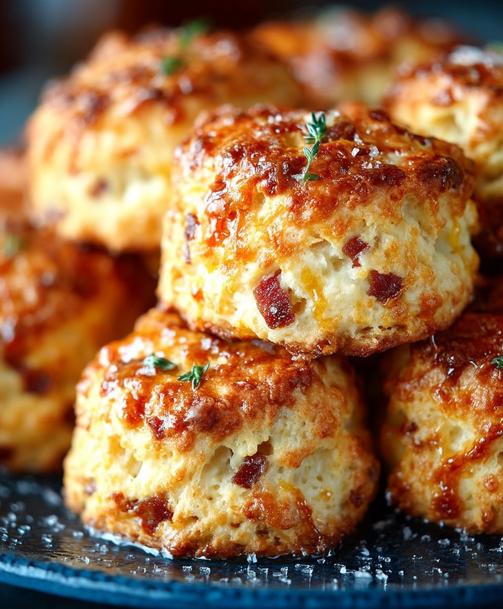 Maple Bacon Cheddar Biscuits
