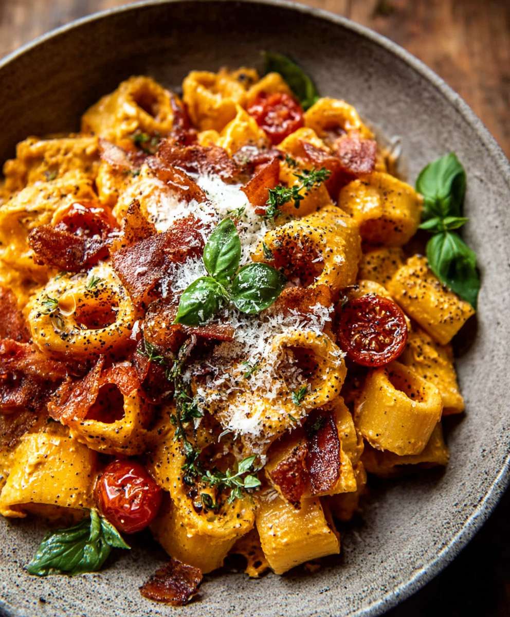 Creamy tomato ricotta pasta