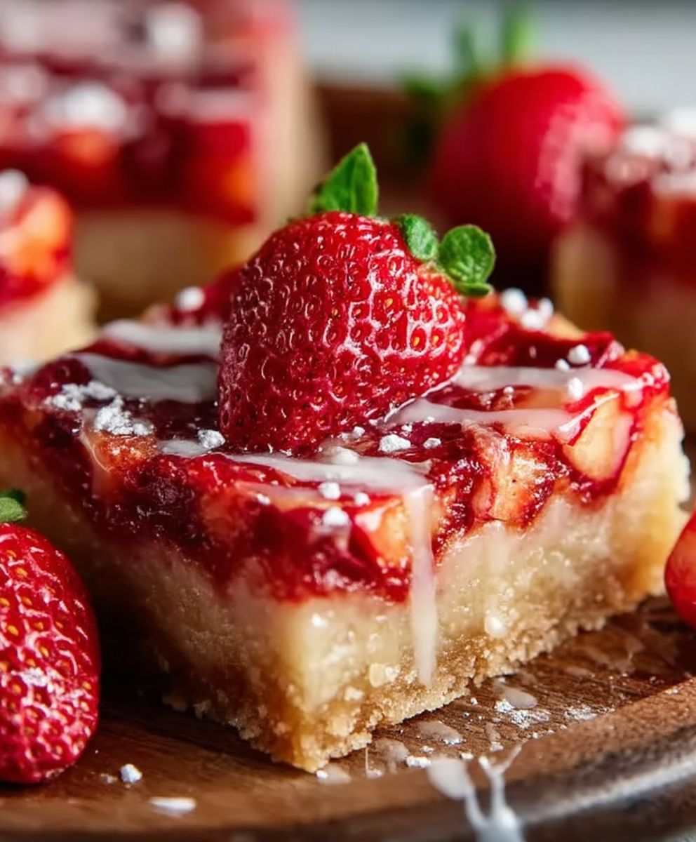 Strawberry Lemon Blondies