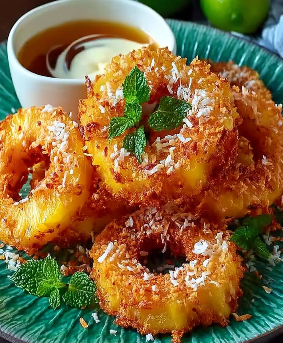 Rum Soaked Fried Pineapple