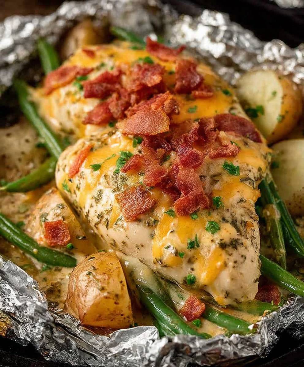 Bacon ranch chicken foil packet