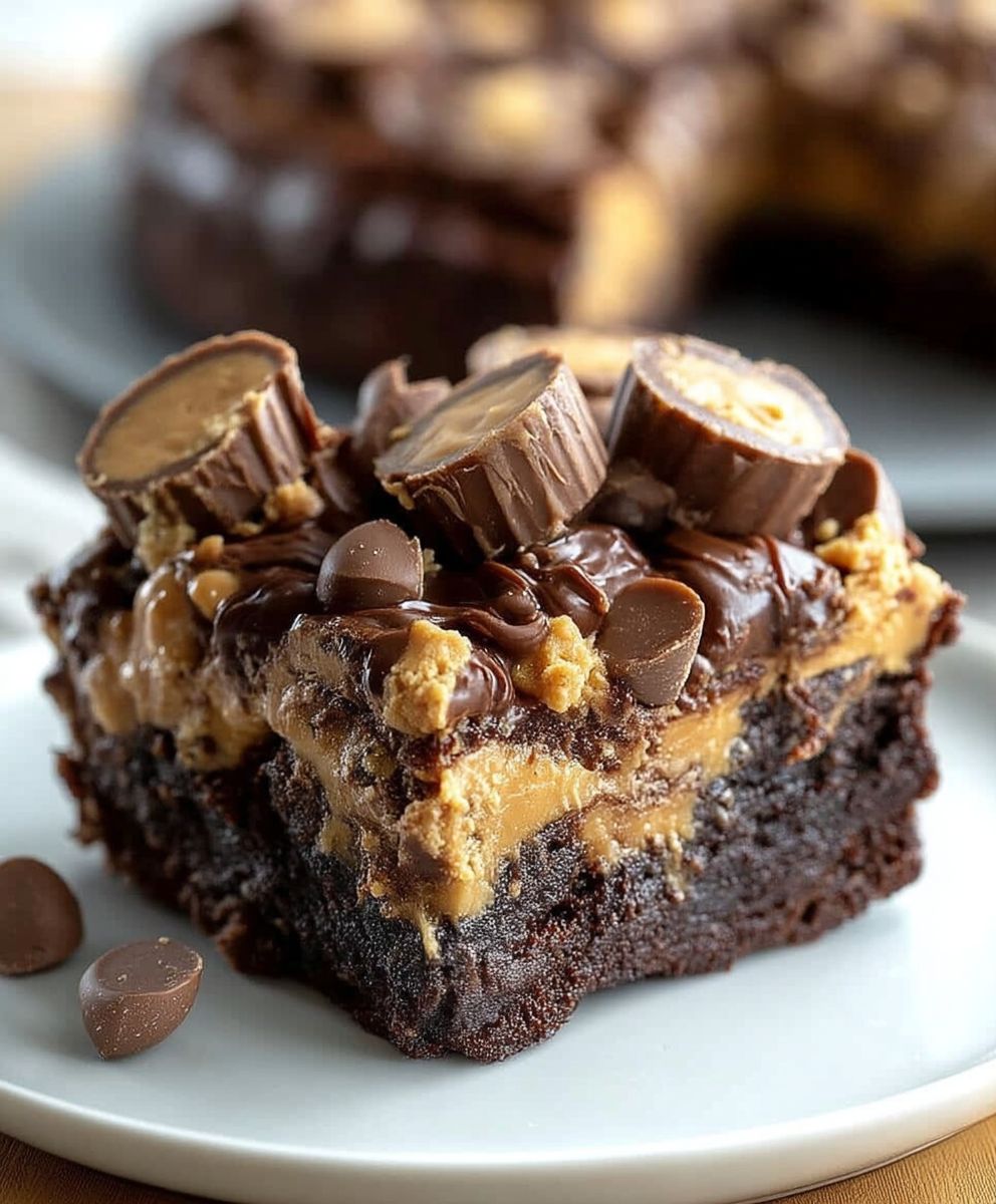 Reeses Peanut Butter Earthquake Cake