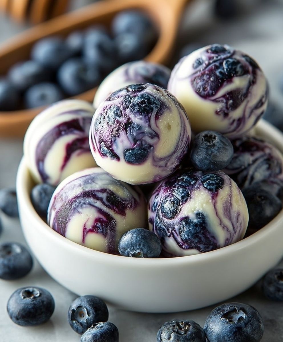 Blueberry Swirl Yogurt Bites