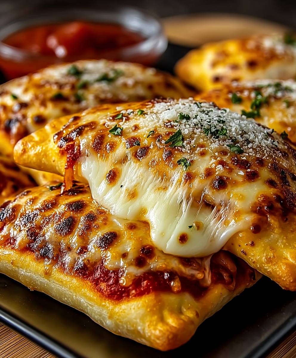 Easy cheesy pizza pockets