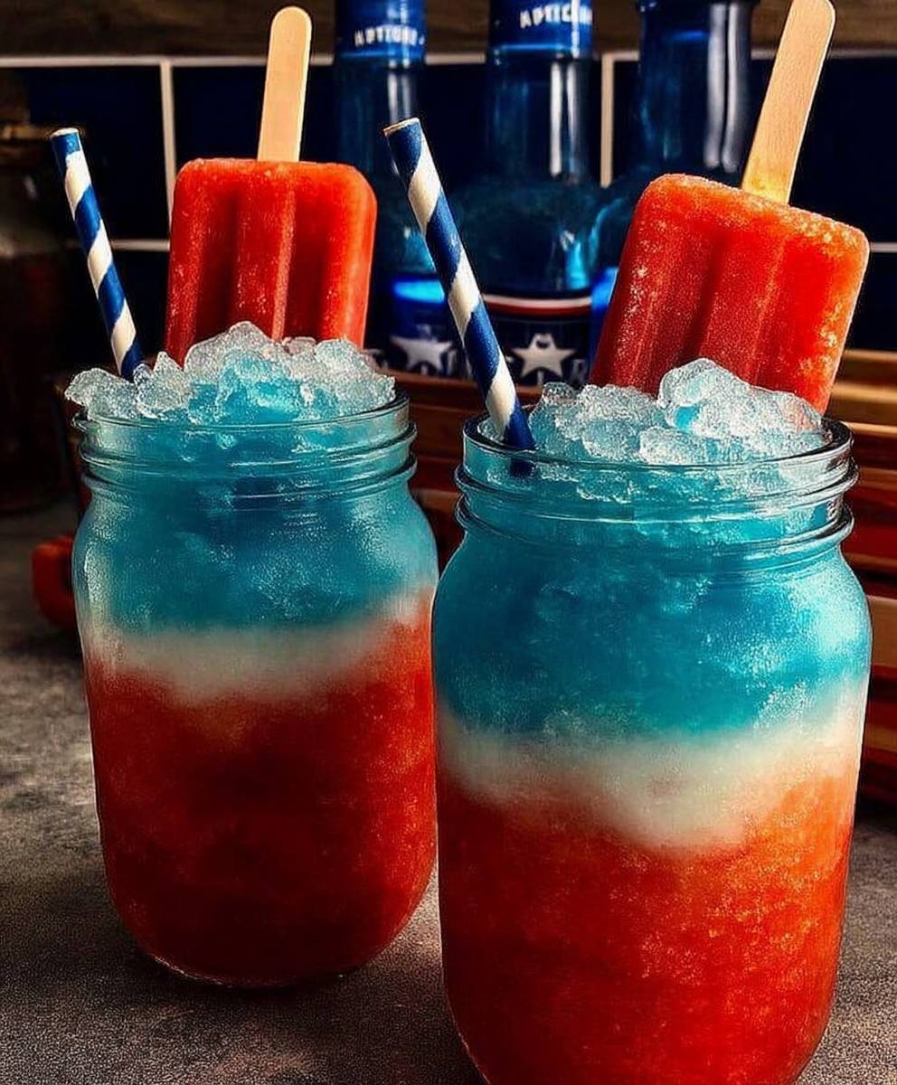 Frozen Bomb Pop Cocktail