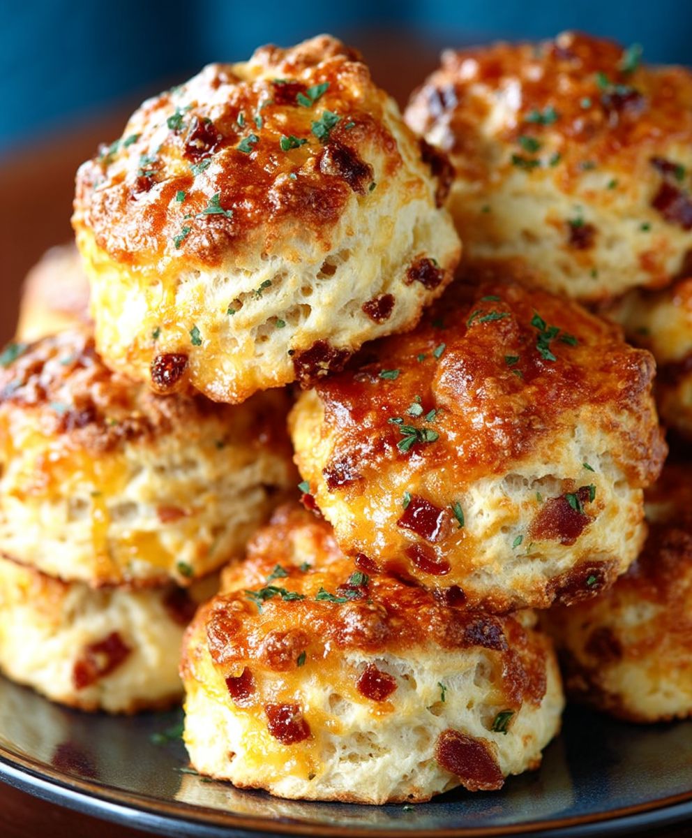 Maple Bacon Cheddar Biscuits