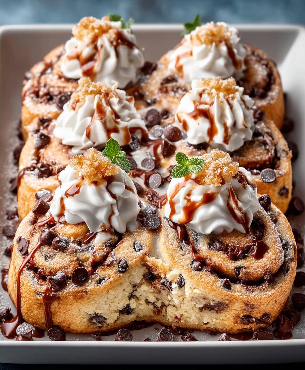 Chocolate chip cookie rolls
