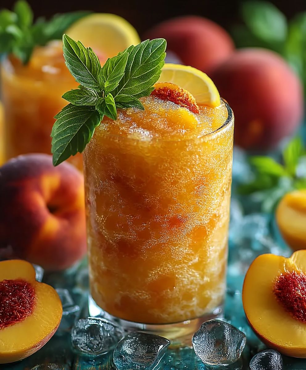 Peach Lemonade Slushie